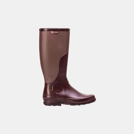 Aigle Rubber Leisure Boots Garden Boots Men Burgundy ZA-95842